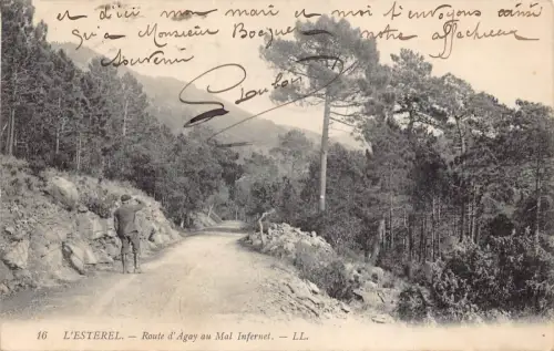 C018 Frankreich, L'Esterel Route d'Agay au Mal Infernet 1910 alte Postkarte