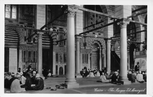 B662 Ägypten Kairo Die Moschee El Mouayad Ureinwohner Ethnisch RPPC Vintage Postkarte