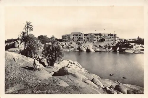 B663 Ägypten Assuan The Cataract Hotel RPPC Vintage Postkarte