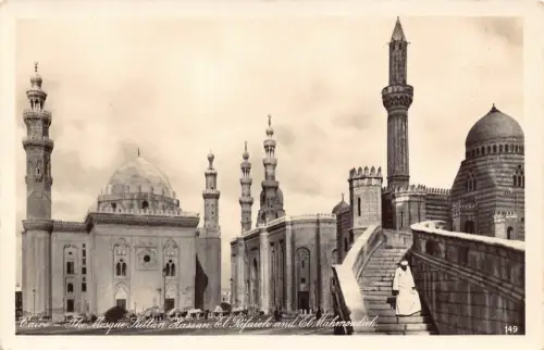 B663 Ägypten Kairo Moschee Sultan Hassan El Rifaieh und El Mahmoudieh RPPC Postkarte