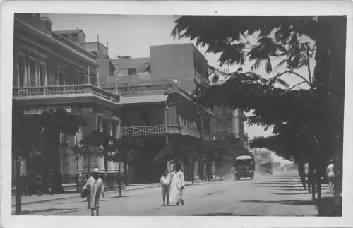 B662 Ägypten Port Said De la Poste Hotel Auto RPPC Vintage Postkarte