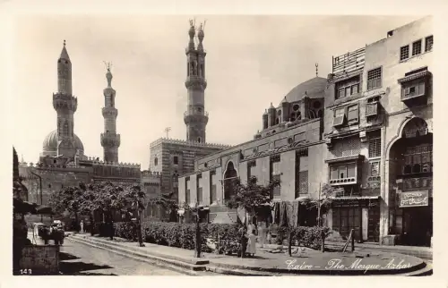B663 Ägypten Kairo Die Moschee Azhar RPPC Vintage Postkarte
