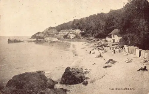B178 England Babbacombe Bay Vintage Postkarte