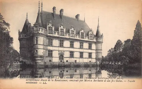 C021 Frankreich, Azay le Rideau Le Chateau National Vintage Postkarte