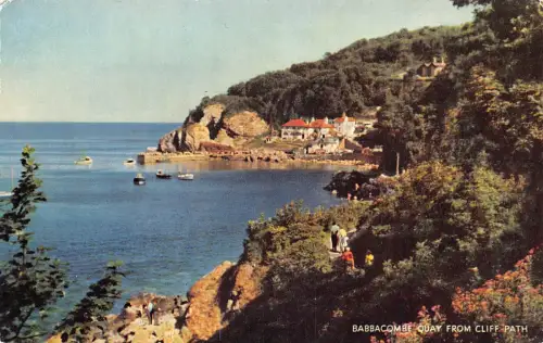 B179 England Babbacombe Quay vom Cliff Path Vintage Postkarte