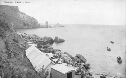 B181 England Torquay Anstey's Cove Vintage Postkarte