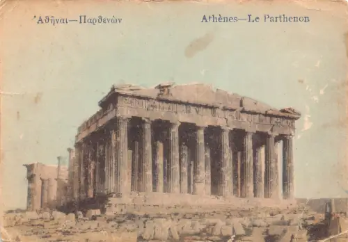B177 Griechenland Athen Parthenon alte Postkarte