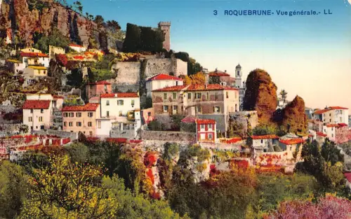 C021 Frankreich, Roquebrune Vue Generale Vintage Postkarte
