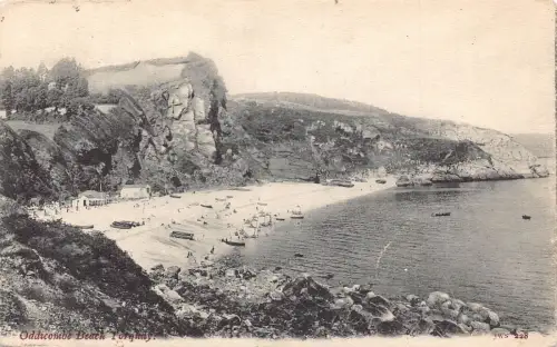 B179 England 1906 Torquay Oddicombe Beach Vintage Postkarte