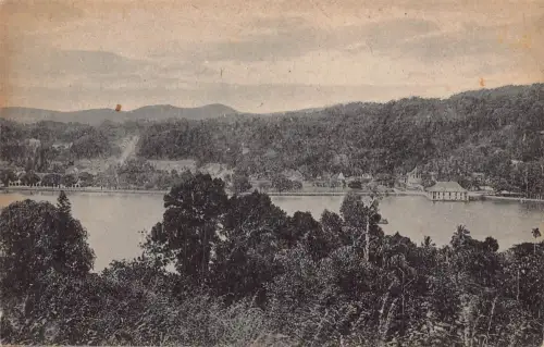 B667 Sri Lanka Ceylon Kandy See Gesamtansicht Vintage Postkarte