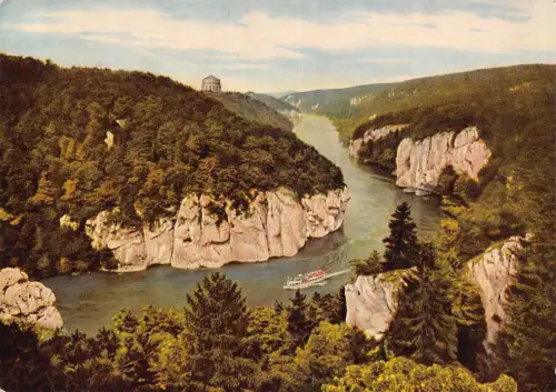 Deutschland Donaudurchbruch beim Kloster Weltenburg Donau Postkarte C443