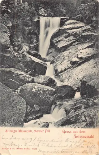 Deutschland 1902 Triberger Wasserfall Gruss aus dem Schwarzwald Postkarte C445