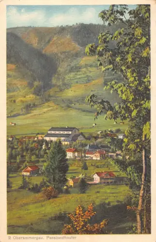 Deutschland Oberammergau Passionstheater Vintage Postkarte C446