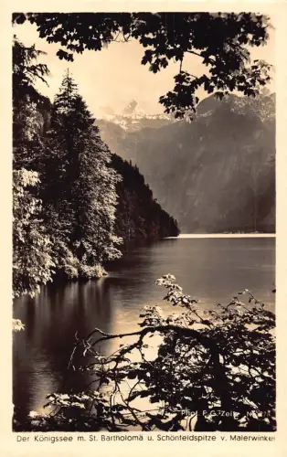 Deutschland Königsee m St. Bartholomae Schönfeldspitze Malerwinkel AK C446