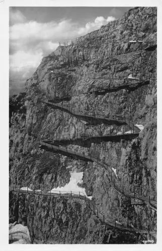Deutschland Weg zum Wendelsteingipfel RPPC Vintage Postkarte C446