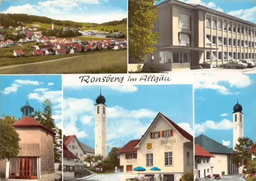 Deutschland 1973 Ronsberg im Allgäu Deusches Haus Brauerei Vintage Postkarte C444