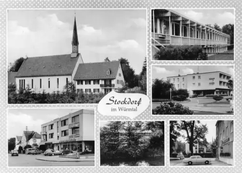 Deutschland 1976 Stockdorf im Würertal Autos Gemeinde Gauting RPPC Postkarte C444