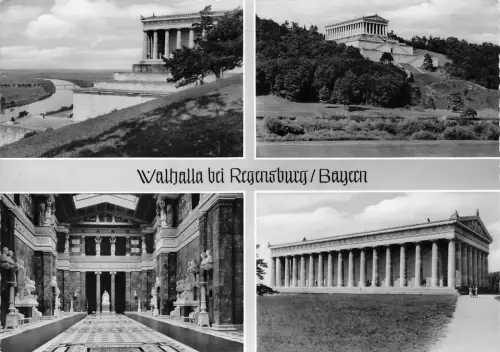 Deutschland 1963 Walhalla bei Regensburg Bayern Bayern RPPC Vintage Postkarte C443