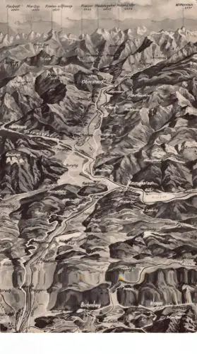 Deutschland Zillertal und Alpsee Bergkarte Vintage Postkarte C445