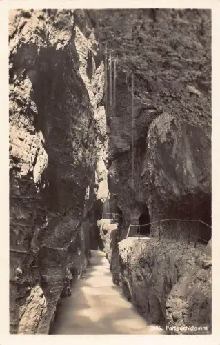 Deutschland Partnachklamm Höhle RPPC Vintage Postkarte C446