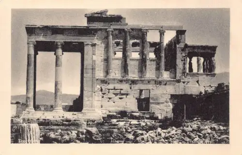 B203 Griechenland Erechtheion Athen Vintage Postkarte