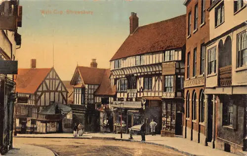B183 England 1913 Wyle Cop Shrewsbury Vintage Postkarte