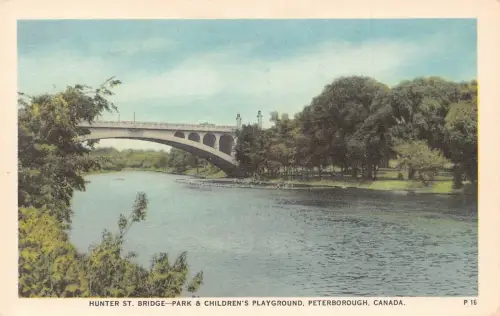 B205 Kanada Peterborough Hunter St Bridge Park & Kinderspielplatz Postkarte