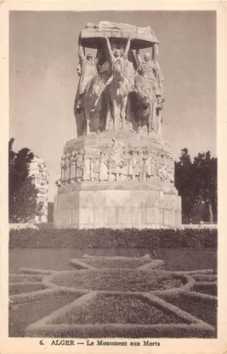 B202 Algerien Denkmal aux Morts Vintage Postkarte