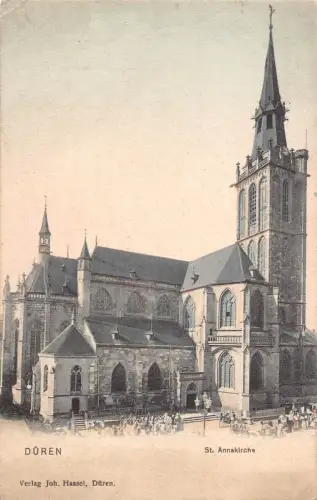 Deutschland Düren St Annakirche Kirche Vintage Postkarte B995