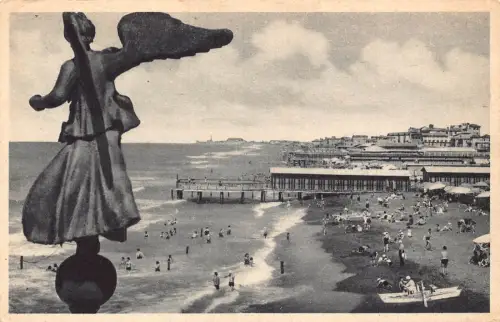 A924 Italien Lido di Roma Spiaggia Stabilimento Roma Strand Vintage Postkarte