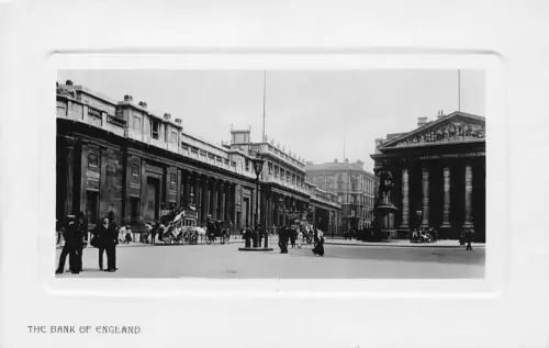 B213 England London The Bank of England Passepartout Vintage Postkarte