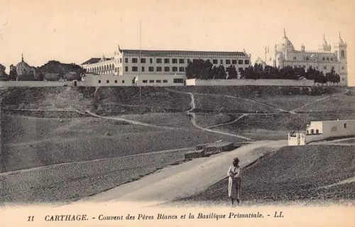 A929 Tunesien Karthago Kloster des Peres Blancs et Basilique Primatiale Postkarte