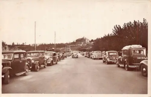 A929 Marokko Ifrane Entree de la Ville Autos RPPC Vintage Postkarte