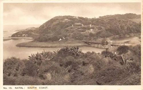 A930 Südafrika Natal Südküste Vintage Postkarte