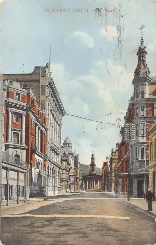 A934 Südafrika 1914 St George's Street Vintage Postkarte