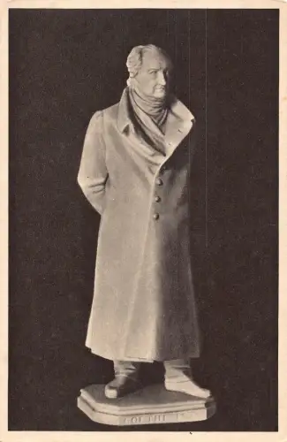Goethe Statue von Christian Daniel Rauch Vintage Postkarte