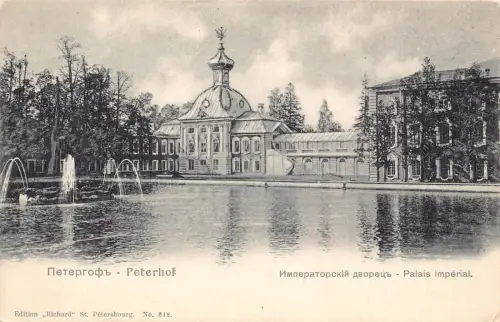 A937 Russland Peterhof Sankt Petersburg Kaiserpalast Vintage Postkarte