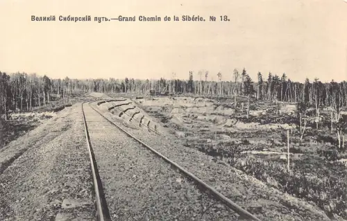 Russland Transsibirische Eisenbahn Waldlandschaft Nr 18 Postkarte B681