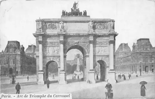 C031 Frankreich, Paris Arc de Triomphe du Carrousel Vintage Postkarte