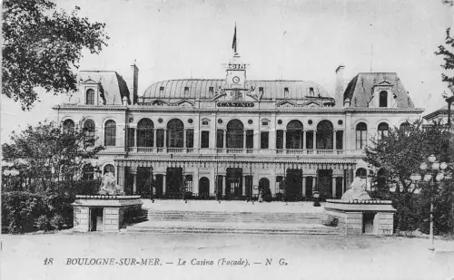 C033 Frankreich, Boulogne sur Mer Le Casino Vintage Postkarte