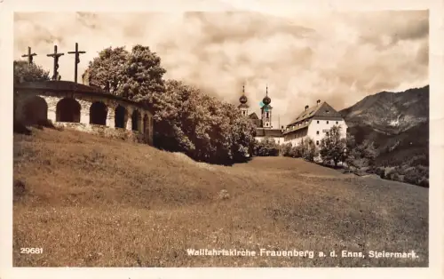 C039 Österreich, Enns Steiermark 1957 alte Postkarte