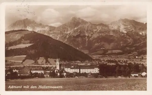 C041 Österreich, Admont mit den Hallermauern 1929 alte Postkarte