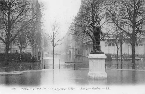 Frankreich Paris Inondationen 1910 Rue Jean Goujon Hochwasser Vintage Postkarte C451