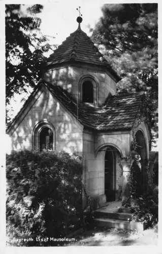 B209 Deutschland Bayreuth Liszt Mausoleum RPPC Postkarte
