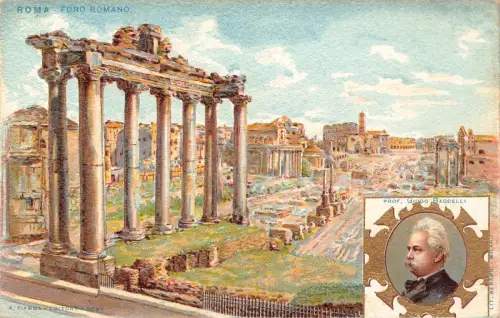 Italien Roma Rom Foro Romano Guido Baccelli Vintage Postkarte C312