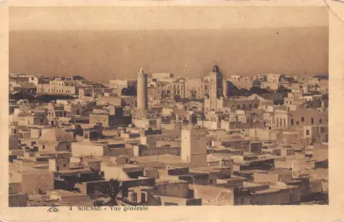 B218 Tunesien Sousse Gesamtansicht Vintage Postkarte