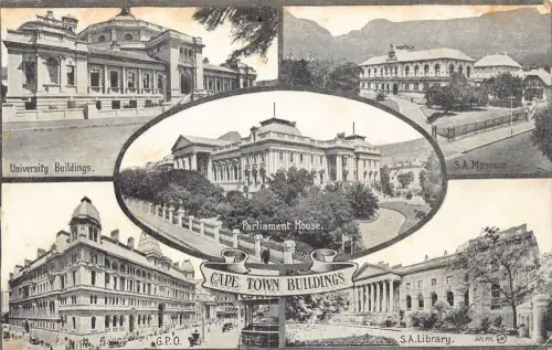 B218 Südafrika Kapstadt Gebäude Parlamentsgebäude Museum Universität Postkarte