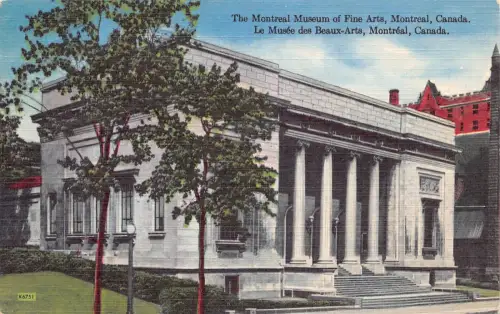 B219 Kanada Montreal Museum of Fine Arts Vintage Postkarte