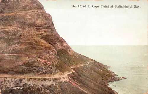 B218 Südafrika Straße nach Cape Point bei Smitswinkel Bay Vintage Postkarte