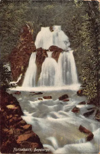 B237 Schweden Forsakarr Degeberga Wasserfall Vintage Postkarte